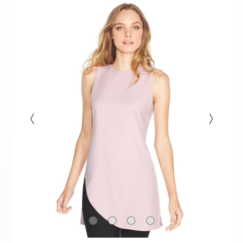 White House Black Market asymmetrical slit tunic